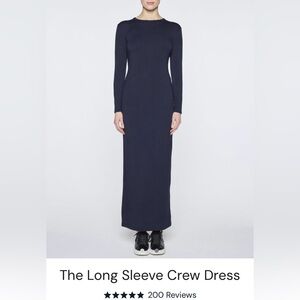 BLEUSALT Navy Long Sleeve Dress